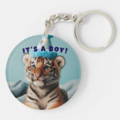 かわいいベビーリビールボーイーブルーベビータイガー キーホルダー (裏面)