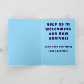 かわいいベビーリビールボーイーブルーベビータイガー ノートカード (内部)