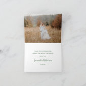 かわいいベビーレッドパンダグリーンリーベビーシャワー サンキューカード (内部)