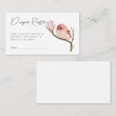 かわいいベビーレッドポールバードベイビーシャワー エンクロージャーカード (正面/裏面)