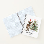 かわいいベビーロバとクリスマスツリー、カスタマイズ可能 ノートブック (内部)