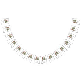 かわいいベビーロバとクリスマスツリー、カスタマイズ可能 バンティングフラッグ