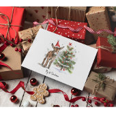 かわいいベビーロバとクリスマスツリー、カスタマイズ可能 ポストカード