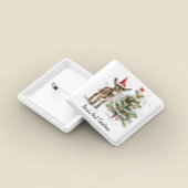 かわいいベビーロバとクリスマスツリー、カスタマイズ可能 缶バッジ