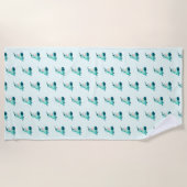 かわいいベビーロバ ビーチタオル (正面)