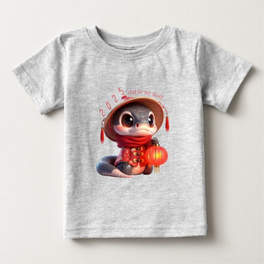 かわいいベビー中国のスネークニューイヤー2025ベビー2 ベビーTシャツ (正面)