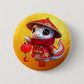 かわいいベビー中国のスネーク2025年RB 缶バッジ (正面)