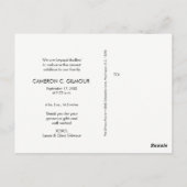 かわいいベビー写真と誕生Stat ポストカード (裏面)