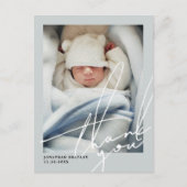 かわいいベビー写真バプテスマありがとう ポストカード (正面)