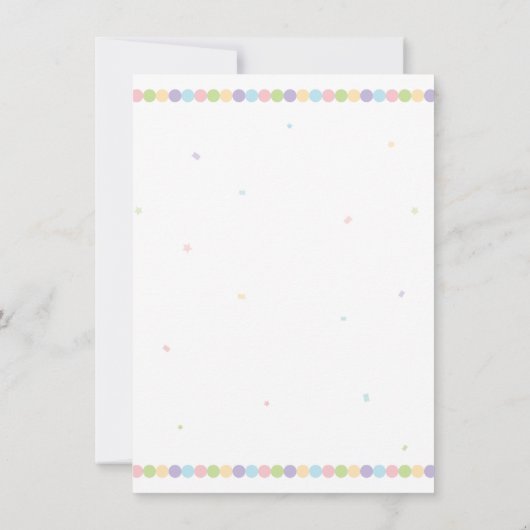 かわいいベビー写真男女兼用《キリスト教》洗礼式や命名式バプテスマ 招待状 (裏面)