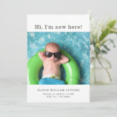 かわいいベビー写真誕生のお知らせ 案内状 (スタンド正面)