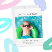 かわいいベビー写真誕生のお知らせ 案内状