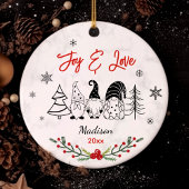 かわいいベビー初めてのクリスマス白黒格言ツリー セラミックオーナメント