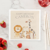 かわいいベビー動物園の動物名前をカスタムするベージュ (インサイチュ)