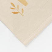 かわいいベビー動物園の動物名前をカスタムするベージュ フリースブランケット (角)