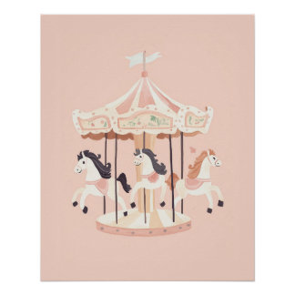 かわいいベビー壁アート、子供部屋の装飾 ピンク ポスター