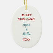 かわいいベビー外ペンギン寒い セラミックオーナメント (裏面)