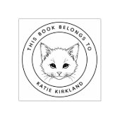 かわいいベビー子猫この本は子どもの名前だ ラバースタンプ (インプリント)