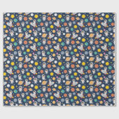 かわいいベビー宇宙飛行士 ラッピングペーパー (フラット)