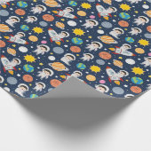 かわいいベビー宇宙飛行士 ラッピングペーパー (角)