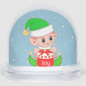 かわいいベビー小妖精や小人グリーンスノングローブ (裏面)