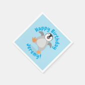 かわいいベビー幸せな皇帝ペンギン漫画 スタンダードカクテルナプキン (角)