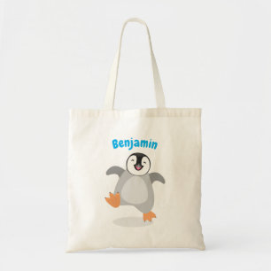 かわいいベビー幸せな皇帝ペンギン漫画 トートバッグ