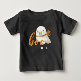 かわいいベビー幽霊おしゃぶりブー ベビーTシャツ