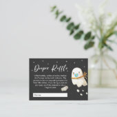 かわいいベビー幽霊おむつラッフルベビーシャワー エンクロージャーカード (スタンド正面)