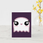 かわいいベビー幽霊ノートカード カード (黄色い花)