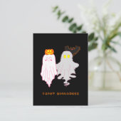 かわいいベビー幽霊ハロウィンホリデーハガキ シーズンポストカード (スタンド正面)