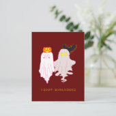 かわいいベビー幽霊ハロウィンホリデーハガキ シーズンポストカード (スタンド正面)