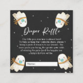 かわいいベビー幽霊ハロウィーン秋おむつラッフル エンクロージャーカード (正面)