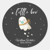 かわいいベビー幽霊ハロウィーン秋ベビーシャワー ラウンドシール (正面)