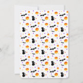 かわいいベビー幽霊ハロウィーン誕生日招待状 招待状 (裏面)