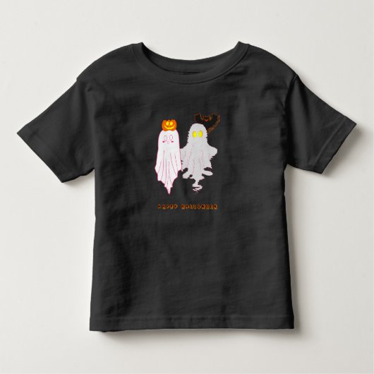 かわいいベビー幽霊ハロウィーンTシャツ | Toddler Tops トドラーTシャツ (正面)