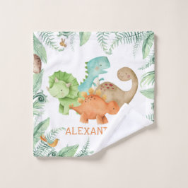 かわいいベビー恐竜の子供 ウォッシュタオル