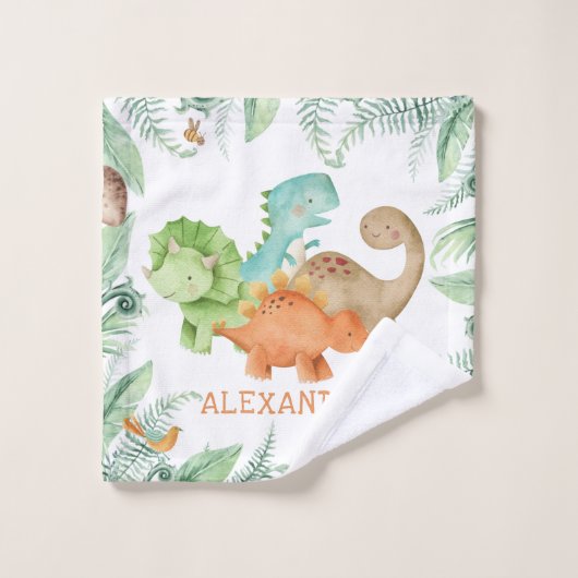 かわいいベビー恐竜の子供 ウォッシュタオル