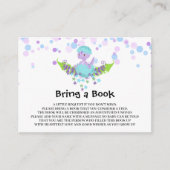 *~*かわいいベビー恐竜の赤ちゃんシャワーが本を持ってくる エンクロージャーカード (正面)