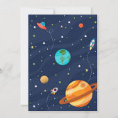 かわいいベビー恐竜の赤ちゃんシャワー招待BOY 招待状 (裏面)