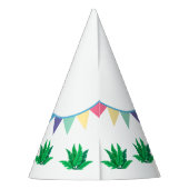 かわいいベビー恐竜ガール誕生日 パーティーハット (裏面)