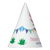 かわいいベビー恐竜ガール誕生日 パーティーハット (左)