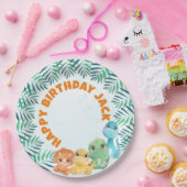 かわいいベビー恐竜パーティープレート ペーパープレート (パーティー)