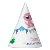 かわいいベビー恐竜ボーイアンドガールジョイント誕生日 パーティーハット (左)