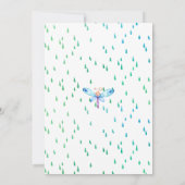 かわいいベビー散水シャワー 招待状 (裏面)