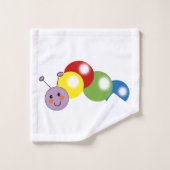 かわいいベビー毛虫 バスタオルセット (ウォッシュタオル)