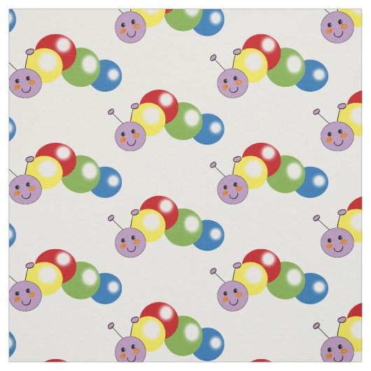 かわいいベビー毛虫 ファブリック (見本)