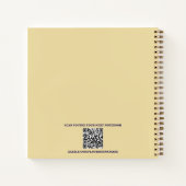 かわいいベビー牛のフィールドのデイジースケッチ ノートブック (裏面)