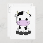 かわいいベビー牛の漫画 ポストカード (正面/裏面)