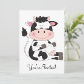 かわいいベビー牛の漫画 招待状 (スタンド正面)